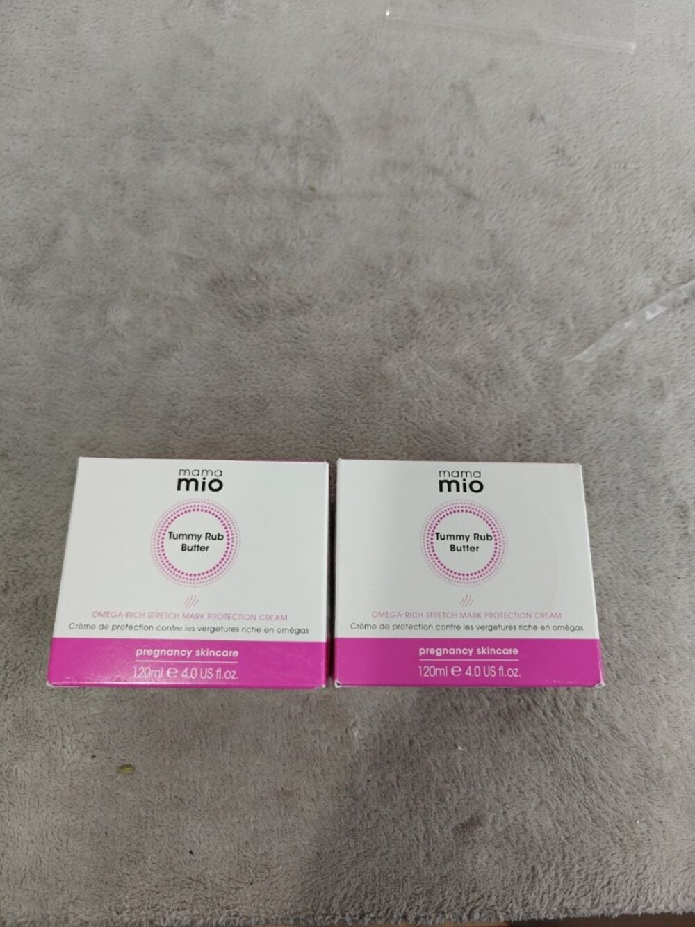 Mama Mio Tummy Rub Butter Omega-Rich Stretch Mark Protection Cream 4 oz Lot Of 2